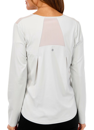 Thumbnail 2: RBX RBX Womens Active Long Sleeve Mesh Back Pleats Top 