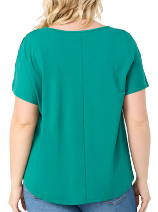 Thumbnail 2: RIO & RIAN Rio & Rian Plus V-Neck Dolman Top 