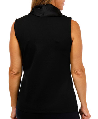 Thumbnail 2: BADGLEY MISCHKA Badgley Mischka Womens Sleeveless Ponte Satin Cowl Neck Top 