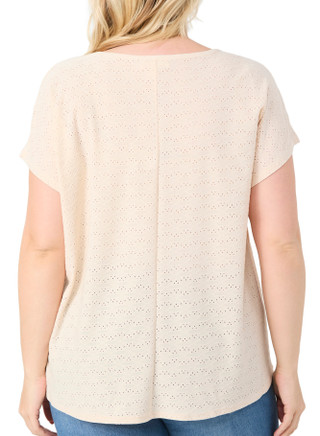 Thumbnail 2: RIO & RIAN Rio & Rian Plus Short Sleeve Embroidered Top 