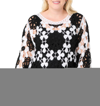 Thumbnail 1: LIV LOS ANGELES Liv Los Angeles Plus Long Sleeve Crochet Cardigan 