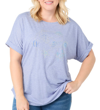 Thumbnail 1: AMANA Amana Plus Short Sleeve Sea Life Top 