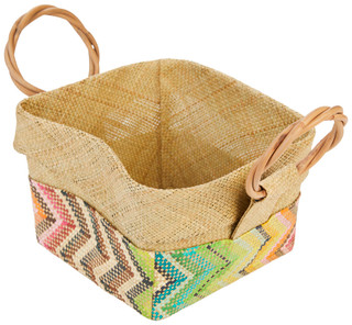 Thumbnail 3: ZODAX Zodax Mia Small Basket Zigzag Storage Basket 