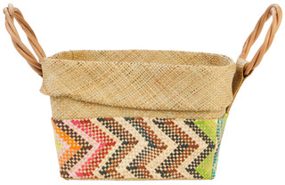 Thumbnail 2: ZODAX Zodax Mia Small Basket Zigzag Storage Basket 
