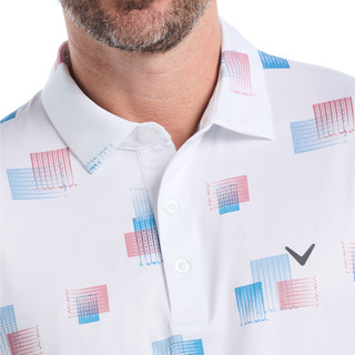 Thumbnail 3: Callaway Callaway Mens Print Short Sleeve Golf Polo Shirt 