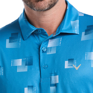 Thumbnail 3: Callaway Callaway Mens Print Short Sleeve Golf Polo Shirt 
