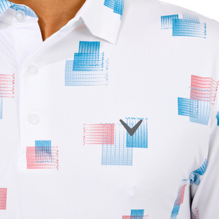 Thumbnail 4: Callaway Callaway Mens Print Short Sleeve Golf Polo Shirt 
