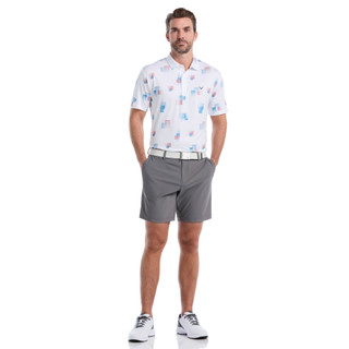 Thumbnail 2: Callaway Callaway Mens Print Short Sleeve Golf Polo Shirt 