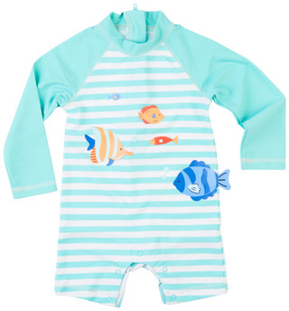 Thumbnail 1: Little Me Little Me Baby Boy Fish Rash Guard Swimsuit 