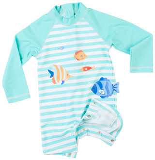 Thumbnail 3: Little Me Little Me Baby Boy Fish Rash Guard Swimsuit 