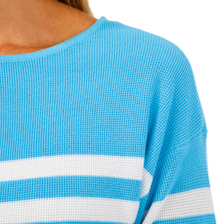 Thumbnail 2: Cyrus Cyrus Womens Waffle Knit Striped Sweater 