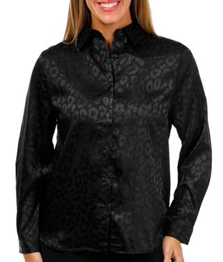 Thumbnail 1: LIV LOS ANGELES Liv Los Angeles Womens Long Sleeve Leopard Button Down Top 
