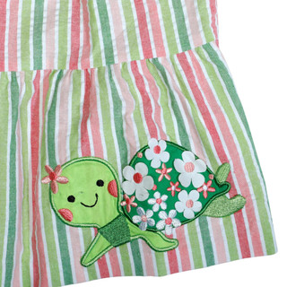 Thumbnail 3: Gerson Gerson Toddler Girls' Striped Turtle Dress 