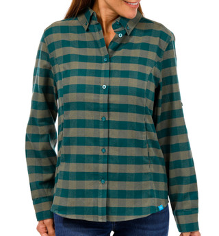 Thumbnail 1: AFTCO AFTCO Womens Long Sleve Buffalo Jill Flannel Shirt 