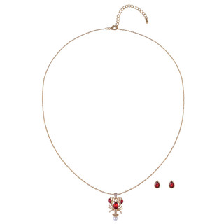 Thumbnail 1: Juilliet Juilliet Lobster Pendant Necklace & Stud Earrings Set 