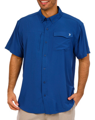 Thumbnail 1: REEL LEGENDS Reel Legends Mens Diamond Woven Short Sleeve Shirt 
