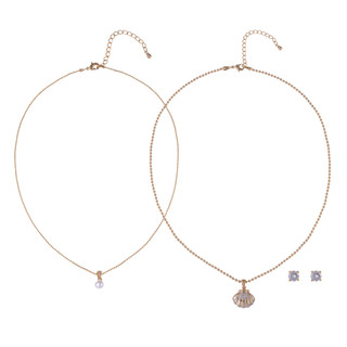 Thumbnail 1: Juilliet Juilliet Shell Pearl Pendant Necklace & Stud Earrings Set 
