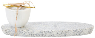 Thumbnail 1: Mud Pie Home Marble Dip and Granite Board Server 