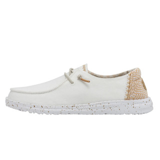 Thumbnail 3: Hey Dude Hey Dude Womens Wendy Chambray Woven Slip-on Sneakers 