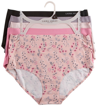 Thumbnail 1: Laura Ashley Laura Ashley Womens 5 Pk Print Midbrief Panties 