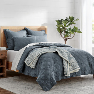 Thumbnail 2: Levtex Home Levtex Home Adare Blue Quilted Throw 