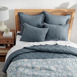 Thumbnail 3: Levtex Home Levtex Home Adare Blue Quilted Throw 