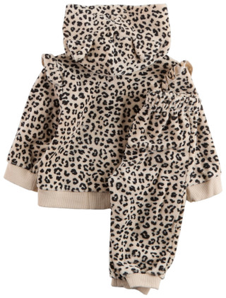 Thumbnail 2: Little Me Little Me Baby Girls 2 Pc Leopard Print Pants Set 