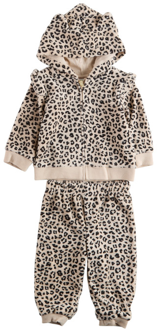 Thumbnail 1: Little Me Little Me Baby Girls 2 Pc Leopard Print Pants Set 