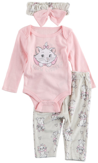 Thumbnail 1: ARISTOCATS Aristocats Baby Girls 3 Pc Long Sleeve Pajama Pants Set 