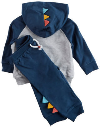 Thumbnail 2: Little Lad Little Lad Baby Boys 2 Pc Dino Print Hoodie Set 