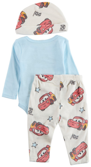 Thumbnail 2: Cars Cars Baby Boys 3 Pc Long Sleeve Pajama Pants Set 