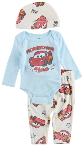 Thumbnail 1: Cars Cars Baby Boys 3 Pc Long Sleeve Pajama Pants Set 