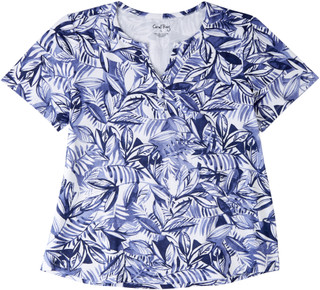 Thumbnail 1: Coral Bay Coral Bay Womens Tropical Print Short Sleeve Top 