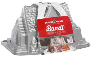 Thumbnail 1: Nordic Ware Nordic Ware 9 cups Bundt Gingerbread House Pan 