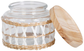 Thumbnail 2: 10 Strawberry Street 10 Strawberry Street 52 Oz Jaden Glass Canister Wood Lid 