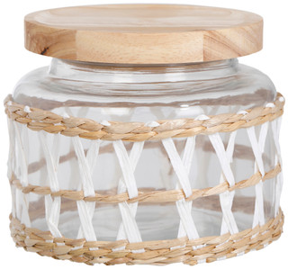 Thumbnail 1: 10 Strawberry Street 10 Strawberry Street 52 Oz Jaden Glass Canister Wood Lid 
