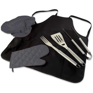 Thumbnail 1: Oniva Oniva 6 Pc. BBQ Heavy Duty Apron Tote Pro Grill Set 