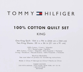 Thumbnail 7: Tommy Hilfiger Tommy Hilfiger Bold Stripe Textured Reversible Quilt Set 