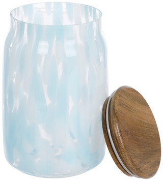 Thumbnail 1: GOURMET KITCHEN Gourmet Kitchen 34 Oz Glass Jar with Acacia Lid 