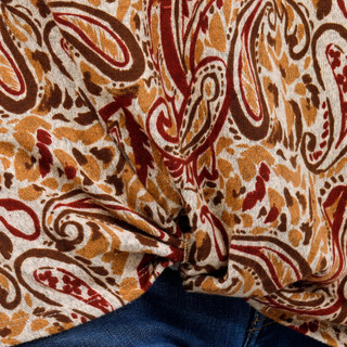 Thumbnail 3: AGB AGB Womens Long Sleeve Paisley Twist Hem Top 