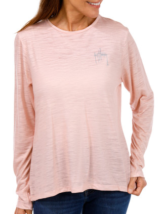 Thumbnail 2: Guy Harvey Guy Harvey Womens Long Sleeve Crew Neck Big Paradise Top 