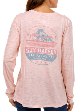 Thumbnail 1: Guy Harvey Guy Harvey Womens Long Sleeve Crew Neck Big Paradise Top 