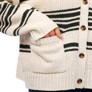 Thumbnail 2: SUPPLIES BY UNIONBAY Supplies by UNIONBAY Womens Chenille Striped Cardigan 