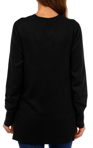 Thumbnail 3: Tint & Shadow Tint & Shadow Womens Long Sleeve Side Slit Tunic Sweater 