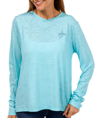 Thumbnail 3: Guy Harvey Guy Harvey Womens Long Sleeve Crew Neck Hammock Top 