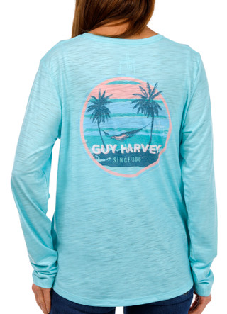 Thumbnail 1: Guy Harvey Guy Harvey Womens Long Sleeve Crew Neck Hammock Top 