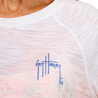 Thumbnail 3: Guy Harvey Guy Harvey Womens Long Sleeve Crew Neck Coral Fade Top 