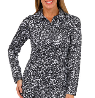Thumbnail 1: Lillie Green Lillie Green Womens Active Polo Long Sleeve Top 