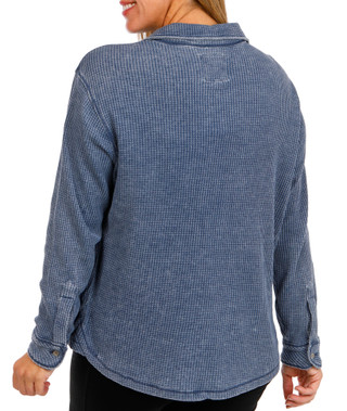 Thumbnail 3: C&C California C&C California Womens Long Sleeve Button Down Waffle Top 