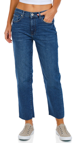 Thumbnail 1: Kensie Kensie Womens Allie High Rise Slim Straight Leg Jeans 
